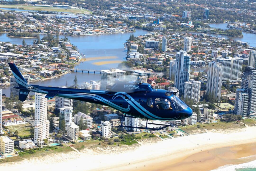 Helicopter Views of Coastal City Main Beach QLD