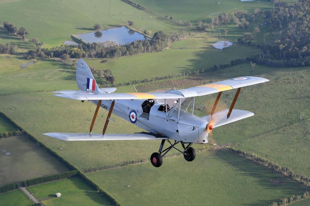 Extended Tiger Moth Flight with Aerobatics Yering VIC