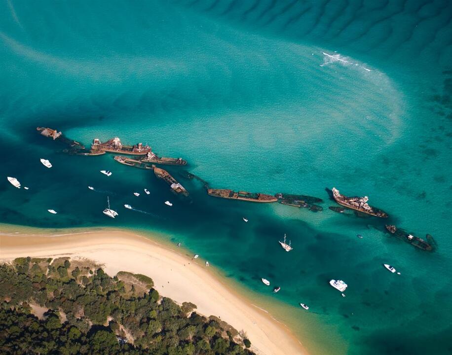 Tangalooma VIP Helicopter Scenic Flight for 6 Main Beach QLD