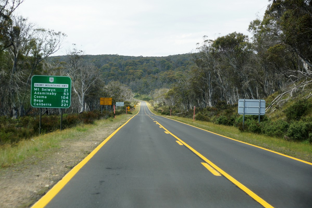 Snowy Mountains Highway within Kosciuszko National Park